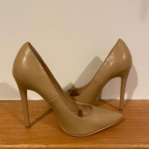 Nude Pointed Toe Pumps